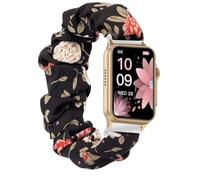 Compatible for FITVII Fitness Tracker Bands, 18mm, 20mm, 22mm Fabric Elastic Scrunchie Elastic Women Cute Replacement Straps Compatible for FITVII Nexa, HM57, HM78, HM68, HM21, H56, H86 Smart Watch