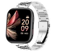 Compatible for FITVII Fitness Tracker Bands, 20mm, 22mm Stainless Steel Metal Replacement Straps Compatible for FITVII HM57, HM78, HM68, HM21, H56, H86 Smart Watch Fitness Tracker (22mm size band,