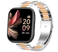 Compatible for FITVII Fitness Tracker Bands, 20mm, 22mm Stainless Steel Metal Replacement Straps Compatible for FITVII HM57, HM78, HM68, HM21, H56, H86 Smart Watch Fitness Tracker (22mm size band