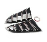 Compatible For Ford Mustang 2015-2020 Car Rear Louver Window Side Shutter Cover Trim Sticker Vent Scoop ABS Carbon Fiber Black Accessories(Gloss Black)