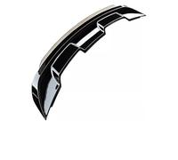 Compatible For Ford Mustang 2015-2023 Glossy Black Spoiler W/Smoke Gurney Flap Wicker Bill Rear Boot Trunk Lip Styling Accessories (Bright Black)