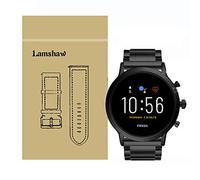 Compatible for Fossil Julianna Bands, LvBu Stainless Steel Metal Replacement Straps Compatible for Fossil Women's Gen 5 Julianna/Fossil Julianna HR (Black)