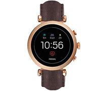 Compatible for Fossil Sloan HR Bands, LvBu Leather Strap Replacement Straps Compatible for Fossil Women's Gen 4 Sloan HR Smartwatch (Brown)