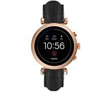 Compatible for Fossil Sloan HR Bands, LvBu Leather Strap Replacement Straps Compatible for Fossil Women's Gen 4 Sloan HR Smartwatch (Black)