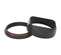 Compatible For Fujifilm X100VI/X100V - Silver Square Metal Lens Hood With 49mm UV Filter Adapter(LH-X54B N)