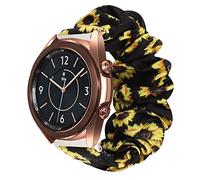 Compatible for Galaxy Watch 3 Band, LvBu Fabric Elastic Scrunchie Elastic Watch Band Women Cute Replacement Straps Compatible with Samsung Galaxy Watch 3 Smartwatch (41mm case, Sunflower)
