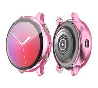 Compatible for Galaxy Watch Active 2 40mm Case, LvBu Soft TPU Bumper Full Around Screen Protector Cover Protective Case Compatible for Galaxy Watch Active 2 40mm Smartwatch (40mm, Pink+Pink)