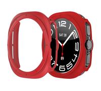 Compatible for Galaxy Watch Ultra 47mm Hard PC Case Resistant Impact Shockproof Protective All-Around Edge Protective Bumper Cover Face for Samsung Galaxy Watch Ultra 47mm (Red)