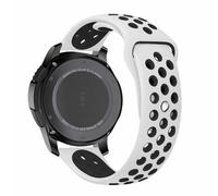 Compatible For Garmin Approach S40/S12/Forerunner 245/F55/645 /Vivomove HR/Luxe/Style/Venu/Venu SQ/Vivoactive 3/Music/Strap Silicone Fitness Wrist Smart Watch Band Sports Breathable (White/Black)