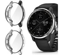 Compatible for Garmin D2 Air Case, onetuo All-Around Protective TPU Bumper Cover Screen Protector Case Cover Compatible for Garmin D2 Air X10 (Plating case-Black+Silver)