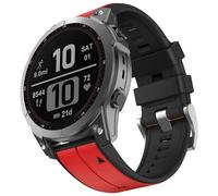 Compatible for Garmin Fenix 7s，20mm Width Soft Silicone Replacement Band Watch Strap for Fenix 7s Pro/Fenix 7s Solar/Fenix 6s Pro/Fenix 6s/Fenix 5s/Fenix 5s Plus, Red Black