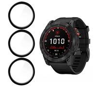 Compatible for Garmin Fenix 7X Screen Protector, Lamshaw [3 Pack] 3D Full Coverage PET Soft Screen Protector Film Compatible with Garmin Fenix 7X Sapphire Solar 51mm (FENIX 7X-51MM)