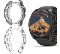 Compatible for Garmin Fenix 8 Smart Watch Case, Blueshaweu Silicone TPU Protective Case Cover Slim Guard Bumper Compatible for Garmin Fenix 8 43mm, Fenix 8 47mm, Fenix 8 51mm, Fenix E 47mm Smartwatch