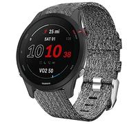 Compatible for Garmin Forerunner 255 Band, onetuo Breathable Nylon Woven Fabric Replacement Accessory Strap Compatible for Garmin 255 46mm / 255S 41mm Smartwatch (46mm case Forerunner 255, Gray)