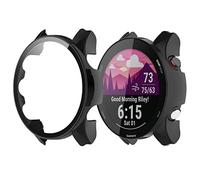 Compatible for Garmin Forerunner 255 Case, onetuo Hard PC Case with Tempered Glass Screen Protector Compatible with Garmin Forerunner 255/255S Smartwatch (255-46mm Case, Black)