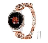 Compatible for Garmin Venu 2S Band, Giaogor Crystal Rhinestone Diamond Jewelled Stainless Replacement Band Compatible for Garmin Venu 2S Smartwatch (Rose Gold)