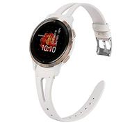 Compatible for Garmin Venu 2S Band, Giaogor Slim Vintage Leather Strap Replacement for Women, Man, Wristband Accessories Compatible for Venu 2S / Venu 2 Smartwatch (White, Venu 2S)