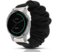 Compatible for Garmin vivoactive 4S Band, LvBu Fabric Elastic Scrunchie Elastic Watch Band Women Cute Replacement Straps for Garmin vívoactive 4S 40mm Smartwatch/Vivomove 3S Smartwatch (Black)