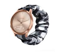 Compatible for Garmin Vivomove hr Band, Lvbu Fabric Elastic Scrunchie Elastic Watch Band Women Cute Replacement Straps for Garmin Vivomove hr Smartwatch (Grid)