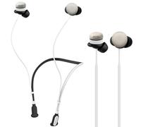 Compatible for Google Pixel Buds 2a(2025) / Google Pixel Buds Pro 2(2024) Strap, Skin-Friendly Silicone Sports Neckband Strap, Wireless Headphone Anti-Lost Cord, Black with White