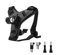 Compatible for GoPro Helmet Chin Strap Action Camera Fixing Mount(Black with mount)