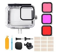 Compatible for GoPro Hero 13/12/11/10/9 Black - 60M Waterproof Housing Case, Protective Underwater Dive Shell Action Camera Accessory(Diving Bundle)