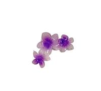 Compatible For Gradient Three Eggs Flower Hair Clip Women's Back of the Head Summer Jelly Colour Shark Fashion Sweet Out Headdress(A)