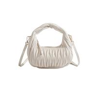 Compatible For Handbag With PU Leather Lady Banquet Bag Women's Popular Shoulder At The Elbow(WHITE)