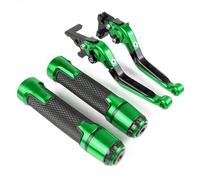 Compatible For Honda CB650F Cb 650f 2014 2015 2016 2017 Motorcycle Clutch Brake Lever Extendable Adjustable Foldable Levers Handlebar Grips(Green)