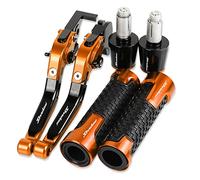 Compatible for Honda VT1100C2 Sabre Shadow 2000-2007 Motorcycle CNC Accessories Brake Clutch Levers Handlebar Adjustable Folding Extendable with (Orange)