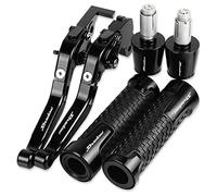 Compatible for Honda VT1100C2 Sabre Shadow 2000-2007 Motorcycle CNC Accessories Brake Clutch Levers Handlebar Adjustable Folding Extendable with (Black)