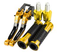 Compatible for Honda VT1100C2 Sabre Shadow 2000-2007 Motorcycle CNC Accessories Brake Clutch Levers Handlebar Adjustable Folding Extendable with (Gold)
