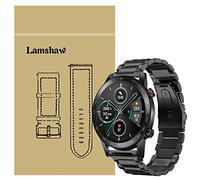Compatible for Honor Magic Watch 2 46mm Band, Blueshaw Quick Release Stainless Steel Metal Replacement Straps for Huawei Honor Watch Magic Watch 2 46mm (42mm, Black)