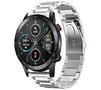 Compatible for Honor Magic Watch 2 46mm Band, Blueshaw Quick Release Stainless Steel Metal Replacement Straps for Huawei Honor Watch Magic Watch 2 46mm (46mm, Silver)