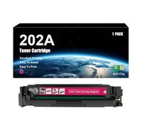Compatible For HP 202A Toner CF500A CF501A CF502A CF503A Cartridge Replacement, High Yield Toner Work With HP LaserJet Pro M254dw M254nw M280nw M281fdw M281fdn Printers, With Chip,Magenta-1 Set