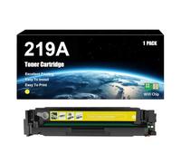 Compatible For HP 219A Toner W2190A W2191A W2192A W2193A Cartridge Replacement, Work With HP Colour LaserJet Pro 3202dn 3202dng Pro 3202dw MFP 3302fdn 3302fdng 3302fdw Printers,Yellow-1 Set