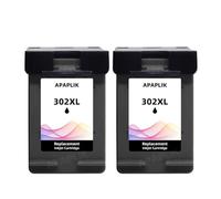 Compatible for HP 302 302XL Ink Cartridge Combo Pack for DeskJet 1110 1111 1112 2130 2131 3630 3639 4520 5200 Printers(2Black)