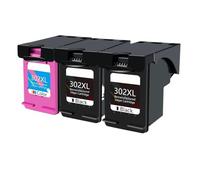 Compatible for HP 302 302XL Ink Cartridge Combo Pack for DeskJet 1110 1111 1112 2130 2131 Printers(3pcs)
