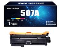 Compatible for HP CE400A CE401A CE402A CE403A 507A Toner Cartridge with Chip for HP M551 M551N M551DN M551XH M575dn M575f Printers Ultra High Print Pages 1 Pack,BK-1 piece