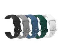 Compatible for HUAKUA Smart Watches Bands, Quick Release New Soft Silicone Sport Replacement Strap Compatible for HUAKUA D3, H2, S2 Smart Watches (5 Pack-1, 22mm size band)
