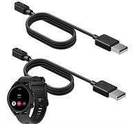 Compatible for IOWODO R8Pro Smart Watch 1.39" Charger, 2 Pin Magnetic USB Replacement Charging Compatible with IOWODO Round Smart Watch R8Pro for Men Women 2023 Newest (2 pack-Black+Black)