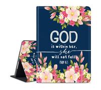 Compatible for ipad 10th Generation 2022,10.9 Inch Case,Adjustable Stand with Auto Wake/Sleep Protect Smart Case,Christian God Bible Verse