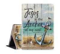 Compatible for iPad 9th 8th 7th Generation Case 10.2 inch,Adjustable Stand with Auto Wake/Sleep Protect Case,Jesus is The Anchor of My Soul