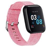 Compatible for iTouch Air 3 Band, Lamshaw Breathable Nylon Woven Fabric Replacement Accessory Strap Compatible for iTouch Air 3 40mm / 44mm / i-Touch Sport 3 Smartwatch (Pink, 40mm case)