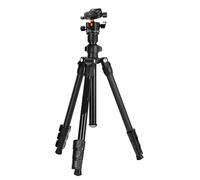 Compatible For K&F CONCEPT Camera, 10kg Load Lightweight Aluminum Tripod With Inverted Center Column & Phone Mount