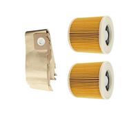 Compatible For Karcher WD3 WD3200 WD3300 MV3，Vacuum Cleaner Replacement Spare Parts Accessories Hepa Filters Dust Bags Garbage Bag Filter Element (Color : HXL2030 2Filters 5Dust Bags)