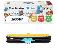 Compatible for Konica Minolta 1600W Toner Cartridge Work for Konica Minolta Magicolor 1600W 1650 1680MF 1690MF Printers, with Chip, High Yield 2500 Pages, High-Definition Printing (1 Pack Cyan)