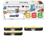 Compatible for Konica Minolta 1600W Toner Cartridge Work for Konica Minolta Magicolor 1600W 1650 1680MF 1690MF Printers, with Chip, High Yield 2500 Pages, High-Definition Printing (3 Pack Black)