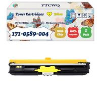 Compatible for Konica Minolta 171-0589-004 Toner Cartridges Work for Konica Minolta Magicolor 2400DL 2400W 2430 2430DL Printers (1 Pack Yellow)