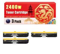 Compatible for Konica Minolta 2400w Multifunction 2450 2400 2430 2500 2530 2550 Colour Toner Cartridge Printers, With Chip Large Capacity 4500 Pages (3 Pack Black)